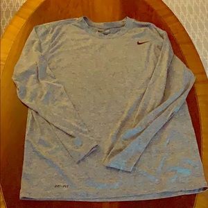 Gray Men's Nike Dri fit long sleeve size large